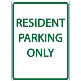 Eco Parking Sign, Resident Parking Only, 18"H x 12"W, 1/16" Thick view 2