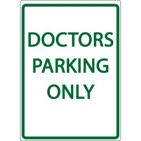 Eco Parking Sign, Doctors Parking Only, 18"H x 12"W, 1/16" Thick view 2