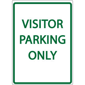 Eco Parking Sign, Visitors Parking Only, 18"H x 12"W, EGP, 1/16" Thick view 2