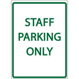 Eco Parking Sign, Staff Parking Only, 18"H x 12"W, 1/16" Thick view 2