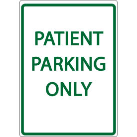 Eco Parking Sign, Patient Parking Only, 18"H x 12"W, 1/16" Thick view 2
