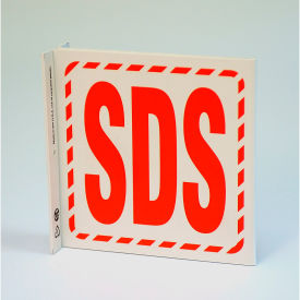 Zing Eco GHS L Sign, SDS, 7"W x 7"H, Recycled Plastic view 2