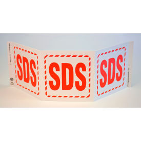 Eco GHS TriView Sign, SDS, 20"W x 7-1/2"H, Recycled Plastic view 2