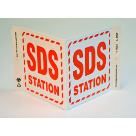 Zing Eco GHS V Sign, SDS Station, 12"W x 7"H, Recycled Plastic view 2