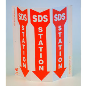Zing Eco GHS TriView Sign, SDS Station 9"W x 12"H Recycled Plastic view 2