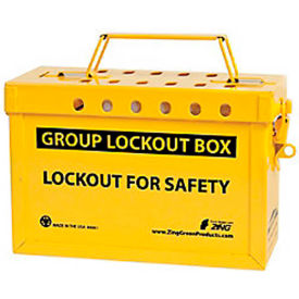 ZING ENTERPRISES 6061Y ZING RecycLockout Group Lockout Box (Yellow), 6061Y image.