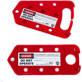 ZING ENTERPRISES 7102 ZING RecycLockout Lockout Tagout Hasp and Tag Combination, Recycled Plastic, 7102 image.