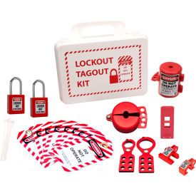 Zing Lockout Tagout Case Kit with 29 Components 9""W x 3""D x 6-1/2""H Red/White