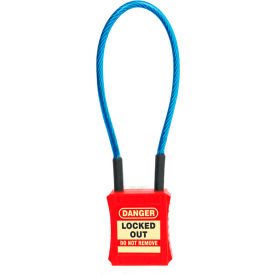 ZING ENTERPRISES 7319 ZING Cable Lockout Safety Padlock, 1 Ft Cable, 7319 image.