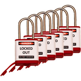 ZING 6-Pack 800 Series Padlock, 1-1/2 ZING 6-Pack 800 Series Padlock, 1-1/2