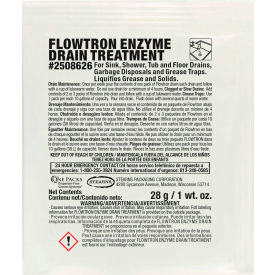 STEARNS PACKAGING CORPORATION 2508626 Stearns Flowtron Enzyme Drain Treatment - 1 oz Packs, 72 Packs/Case - 2508626 image.