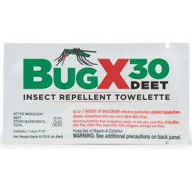 CORETEX PRODUCTS, INC 12643 CoreTex® Bug X 30 12643 Insect Repellent, 30 DEET, Towelette, 300/Case image.