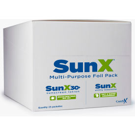 CORETEX PRODUCTS, INC 71440 CoreTex® Sun X 30 71440 Sunscreen Lotion, SPF 30+, Multi-Pack W/ Dry Towelette, 25/Box image.