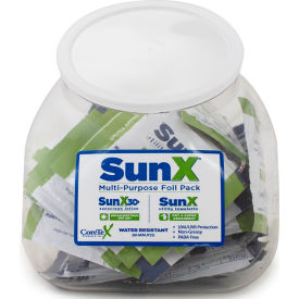 CoreTex Sun X 30 71442 Sunscreen Lotion, SPF 30+, Fish Bowl W/ Dry Towelette, 25/Bowl