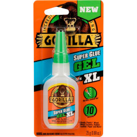 THE GORILLA GLUE COMPANY 102433 Gorilla® Super Glue Gel, XL, 25g Capacity, Translucent image.