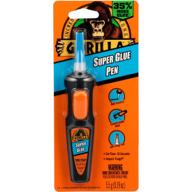 THE GORILLA GLUE COMPANY 104408 Gorilla® Super Glue Pen, 5.5 gm Capacity, Clear image.