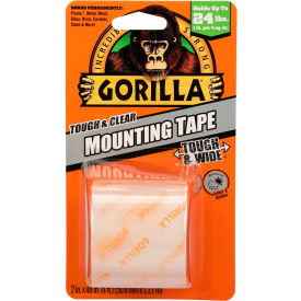 THE GORILLA GLUE COMPANY 104671 Gorilla® Tough & Wide Mounting Tape, 1728"L, Clear image.