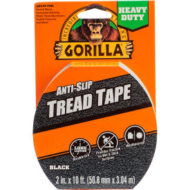 THE GORILLA GLUE COMPANY 104921 Gorilla® Anti-Slip Tread Tape Roll, 10L x 2"W, Black image.