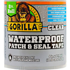 THE GORILLA GLUE COMPANY 107261 Gorilla® Patch and Seal Tape, 8L x 4"W, Clear image.