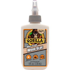 THE GORILLA GLUE COMPANY 109788 Gorilla® Dries Wood Glue, 4 oz. Capacity, Clear image.