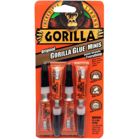 THE GORILLA GLUE COMPANY 5000503 Gorilla Glue Minis 3G 4PK 6PC Display image.