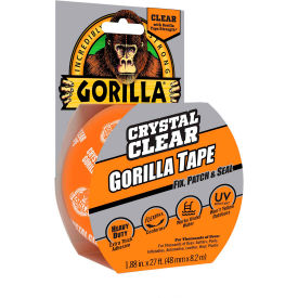 THE GORILLA GLUE COMPANY 6027002 Gorilla Crystal Clear Duct Tape, 1.88" x 27 yd. image.