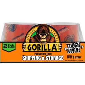 THE GORILLA GLUE COMPANY 6030402 Gorilla Packaging Tape, 2.88" x 30 yd. - 2 Refill Rolls per Pack image.