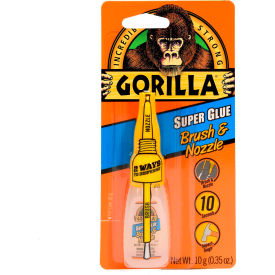 THE GORILLA GLUE COMPANY 7500102 Gorilla Super Glue Brush & Nozzle 6PC Display image.