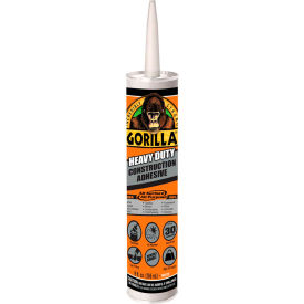 THE GORILLA GLUE COMPANY 8010003 Gorilla Heavy Duty Construction Adhesive Tube, White, 9 oz. image.