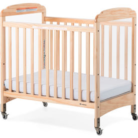 FOUNDATIONS WORLDWIDE INC 2532040 Foundations® Next Gen Serenity® Fixed-Side Compact Clearview Crib - Natural image.