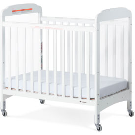 FOUNDATIONS WORLDWIDE INC 2532120 Foundations® Next Gen Serenity® Fixed-Side Compact Clearview Crib - White image.