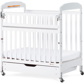 FOUNDATIONS WORLDWIDE INC 2542120 Foundations® Next Gen Serenity® SafeReach Compact Crib - White - Clearview End Panels image.