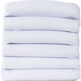 FOUNDATIONS WORLDWIDE INC CB-00-WH-06 Foundations® Thermasoft™ Cotton Knit Thermal Blankets - White - Pack of 6 image.