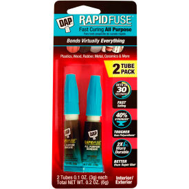 DAP PRODUCTS INC 7079800158 DAP® RapidFuse® All Purpose Adhesive 2 Tube Pack - 6.0 gm., Clear - 7079800158 image.