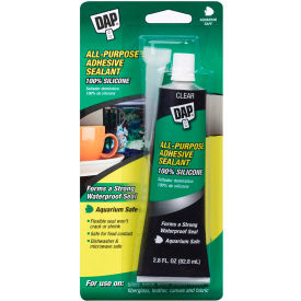 DAP All Purpose 100 RTV Silicone Rubber Sealant - 2.8 oz. Clear - 7079800755 