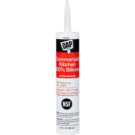 DAP PRODUCTS INC 7079808658 DAP® Commercial Kitchen 100 Silicone Sealant - 9.8 oz., Clear - 7079808658 image.