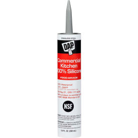 DAP PRODUCTS INC 7079808660 DAP® Commercial Kitchen 100 Silicone Sealant - 9.8 oz., Stainless Steel - 7079808660 image.