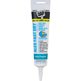 DAP PRODUCTS INC 7079818408 DAP® ALEX FAST DRY® Acrylic Latex Caulk Plus Silicone - 5.5 oz., White - 7079818408 image.