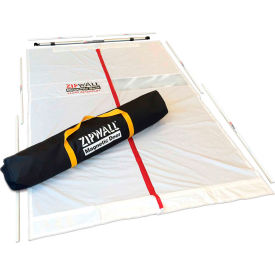 ZIPWALL LLC MDK ZipWall® Magnetic Dust Barrier Door Kit, High-Tech Fabric/Metal, White - MDK image.