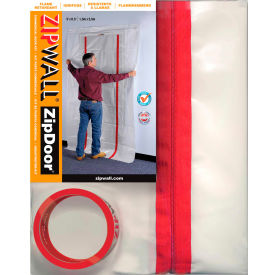 ZIPWALL LLC ZDC ZipWall® Commercial Door Kit, Plastic, Clear - ZDC image.