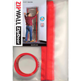ZIPWALL LLC ZDS ZipWall® Standard Door Kit, Plastic, Clear - ZDS image.