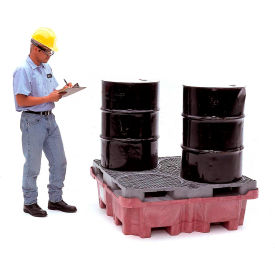 UltraTech International, Inc. 801 UltraTech Ultra-Spill King® 0801 Drum Pallet and Sump with No Drain image.