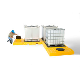 Ultra-Modular IBC Spill Pallet, 3-Tank, Indoor Model, 355 Gallon Capacity view 2