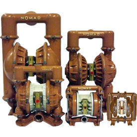 SPRINGER PUMPS LLC 40-8691 NOMAD 40-8691 1 1/2" TRANS-FLO GOLD AODD Pump, Aluminum with PTFE/Neoprene Diaphragms & FNPT Ports image.