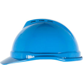 MSA Safety 10034019 MSA V-Gard® 500 Cap Vented 4-Point Fas-Trac III, Blue image.