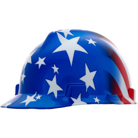 MSA Safety 10052945 MSA V-Gard® American Freedom Series Slotted Protective Cap,American Stars & Stripes image.