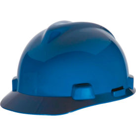 MSA V-Gard&reg; Slotted Cap With 1-Touch Suspension, Blue - Pkg Qty 20