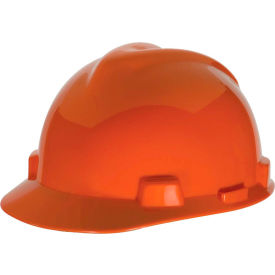 MSA Safety 10057444 MSA V-Gard® Slotted Cap With 1-Touch Suspension, Orange image.