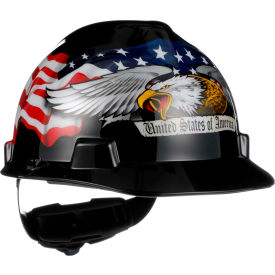 MSA Safety 10079479 MSA V-Gard® American Freedom Series Slotted Protective Cap, American Eagle image.