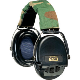 MSA Safety 10082167 Supreme® Pro-X Earmuff w/ Camo Headband, Standard, Black Cups image.